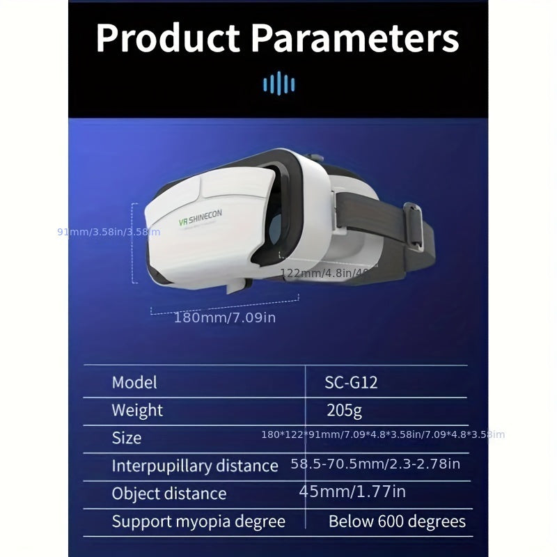 ✨Casque VR 3D MJT.vibes™ – Immersion Totale à 360° pour Smartphone✨