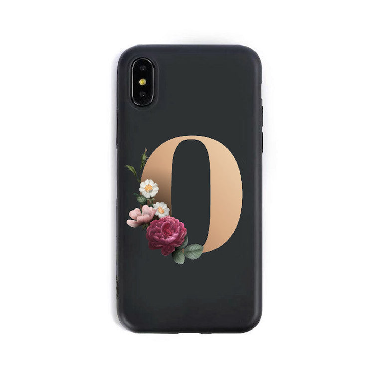Coque Alphabet Anglais en Silicone – Style Élégant 🌸