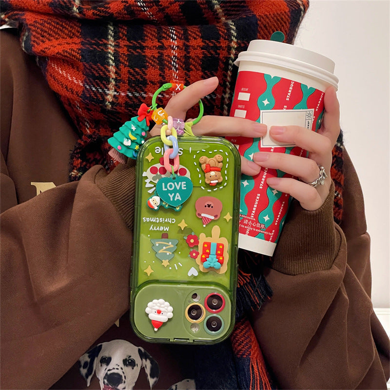 Coque de Noël 3D avec Père Noël & Rennes 🎅🎁