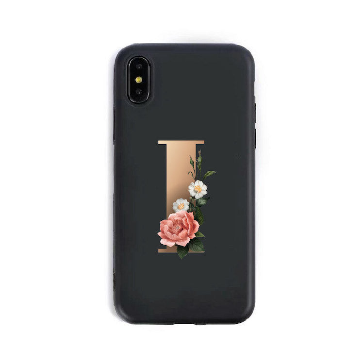 Coque Alphabet Anglais en Silicone – Style Élégant 🌸