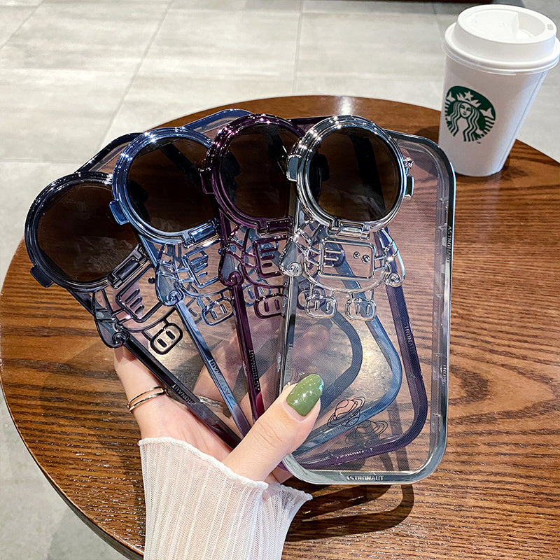 Coque Astronaute Pailletée avec Support Caméra 🚀✨