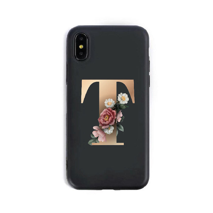Coque Alphabet Anglais en Silicone – Style Élégant 🌸