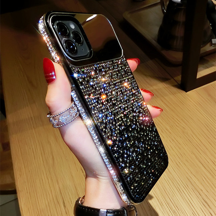 Coque Strass Dégradé Effet Miroir – Glamour & Protection ✨