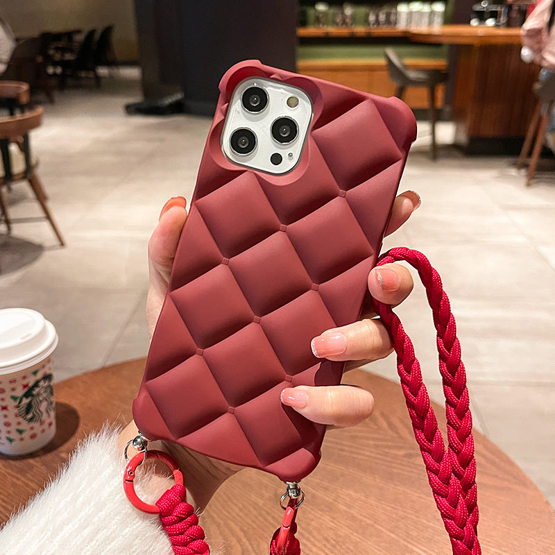 Coque matelassée avec bandoulière – Élégance et praticité 💼📱