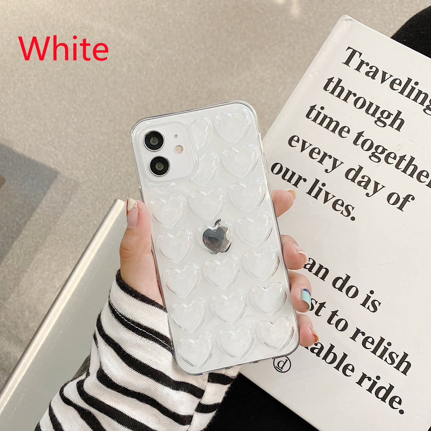 Coque Cœur 3D en Silicone – Style Coréen 💖