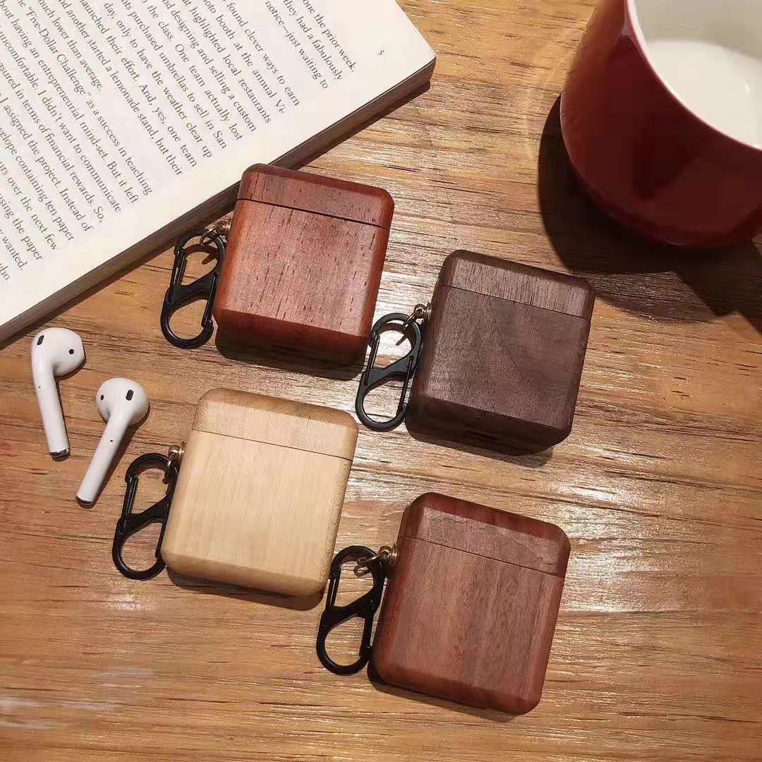 Coque AirPods en bois naturel – Élégance minimaliste 🍂