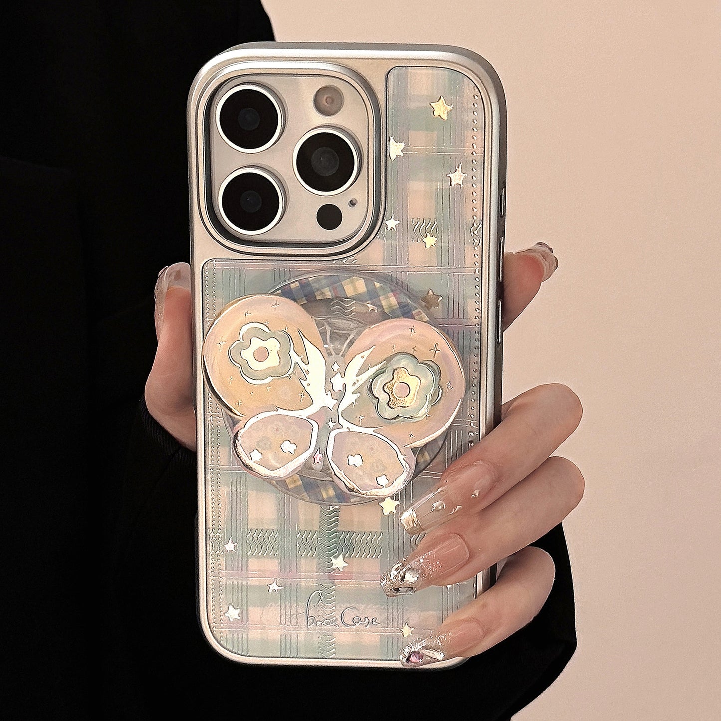Coque Luxe aimantée avec nœud rotatif – tendance 2025