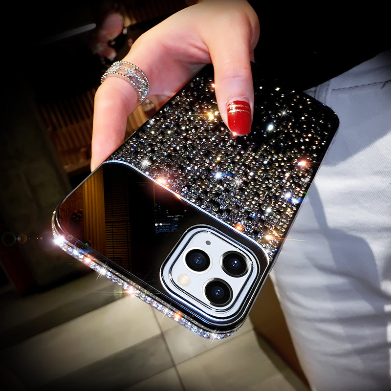 Coque Strass Dégradé Effet Miroir – Glamour & Protection ✨