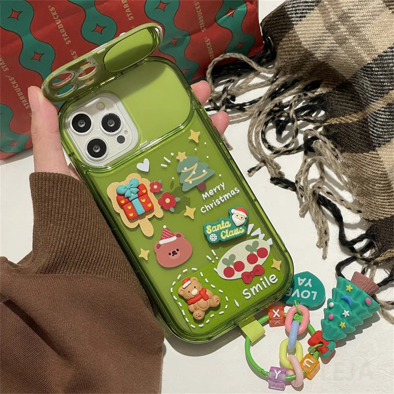 Coque de Noël 3D avec Père Noël & Rennes 🎅🎁