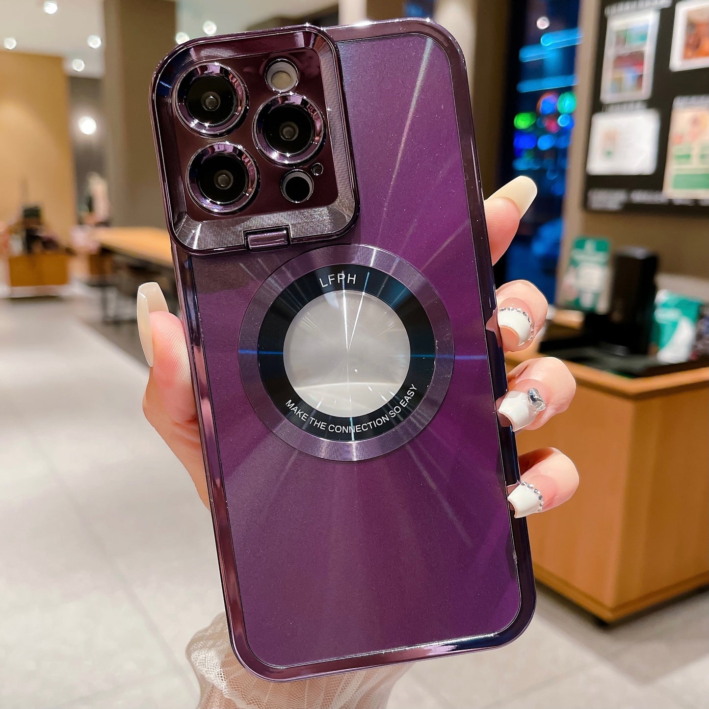 Coque Luxe Électroplaquée Magnétique ✨