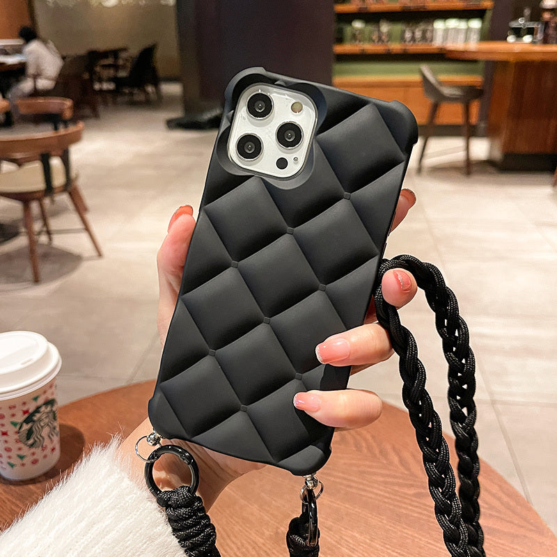Coque matelassée avec bandoulière – Élégance et praticité 💼📱