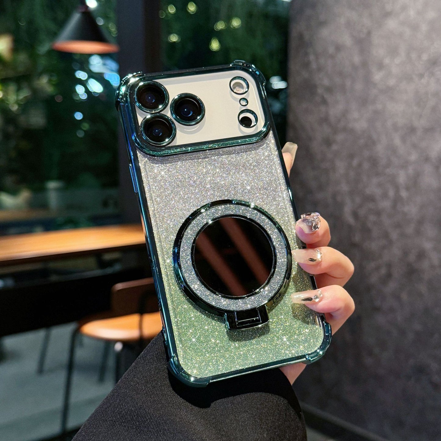 Coque iPhone Miroir Magnétique Pailletée – Brillante, Chic & Antichoc ✨