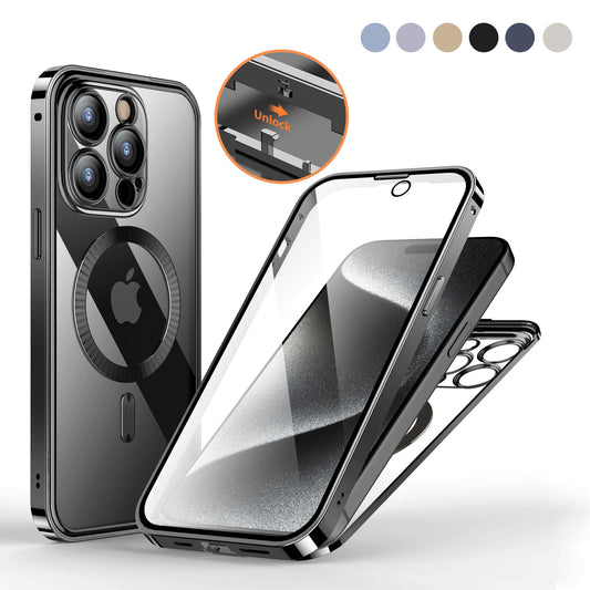 Coque Magnétique 360° Anti-espion avec Support Intégré 🔒