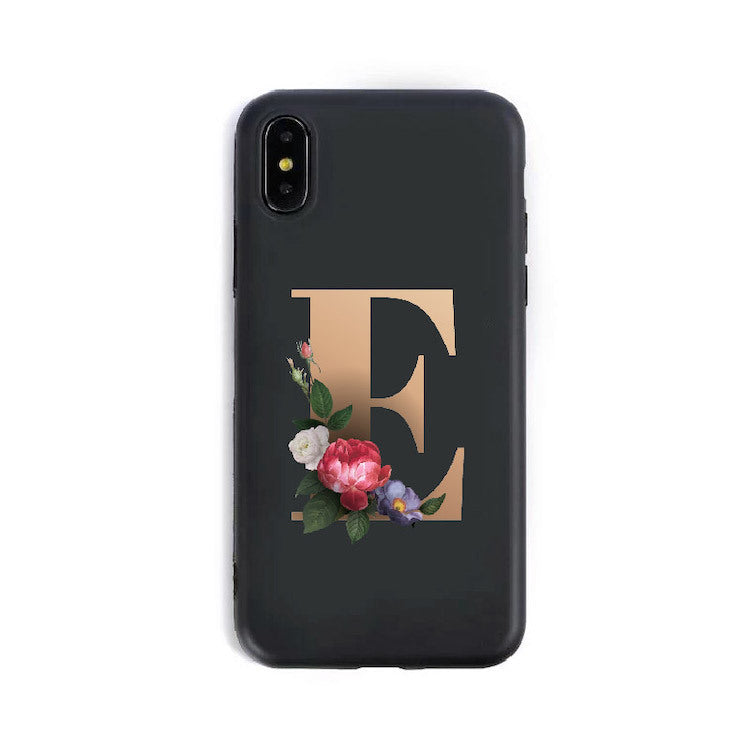 Coque Alphabet Anglais en Silicone – Style Élégant 🌸