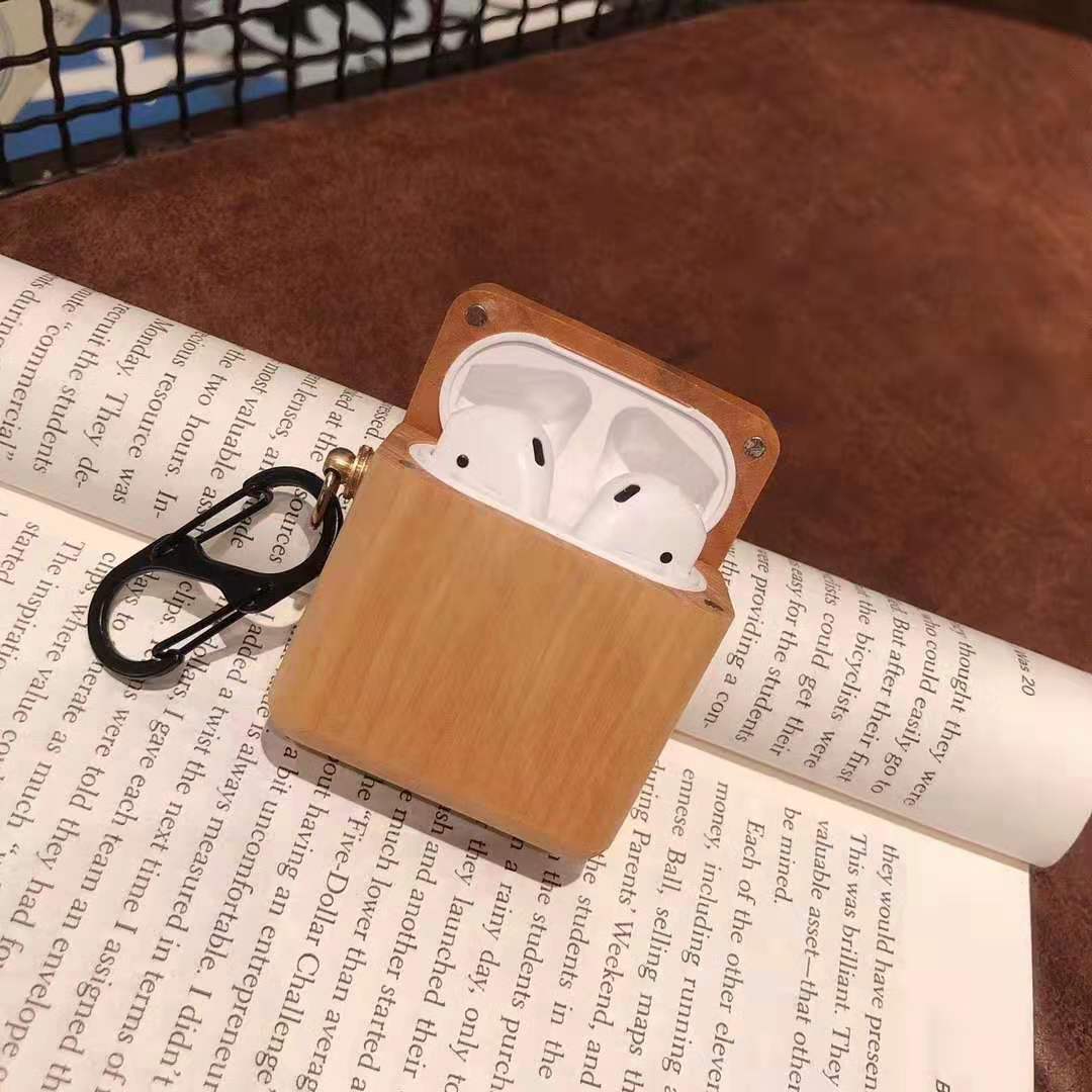 Coque AirPods en bois naturel – Élégance minimaliste 🍂