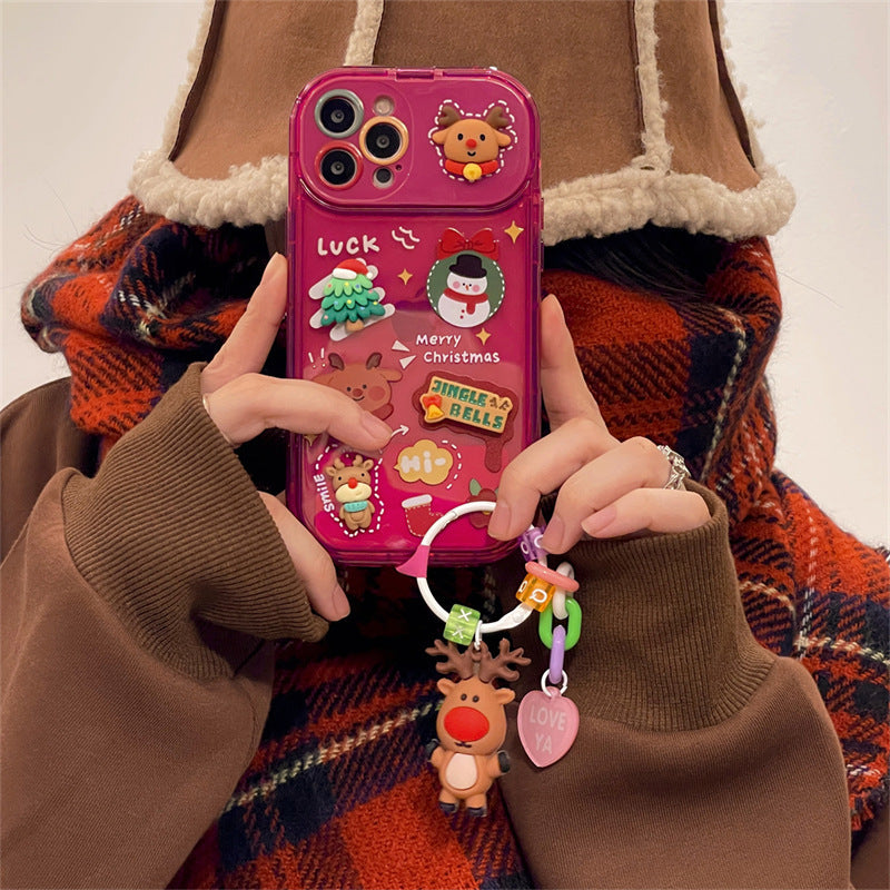 Coque de Noël 3D avec Père Noël & Rennes 🎅🎁