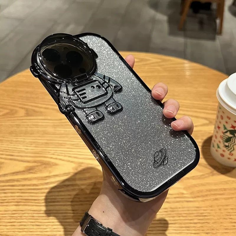 Coque Astronaute Pailletée avec Support Caméra 🚀✨