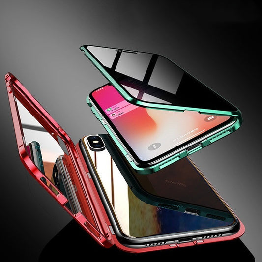 Coque Magnétique Anti-espion en Verre Trempé 🔒