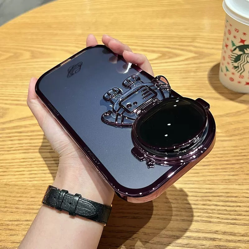 Coque Astronaute Pailletée avec Support Caméra 🚀✨