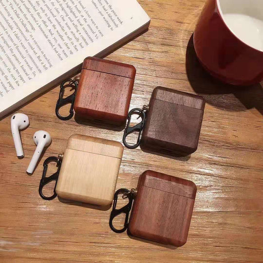 Coque AirPods en bois naturel – Élégance minimaliste 🍂