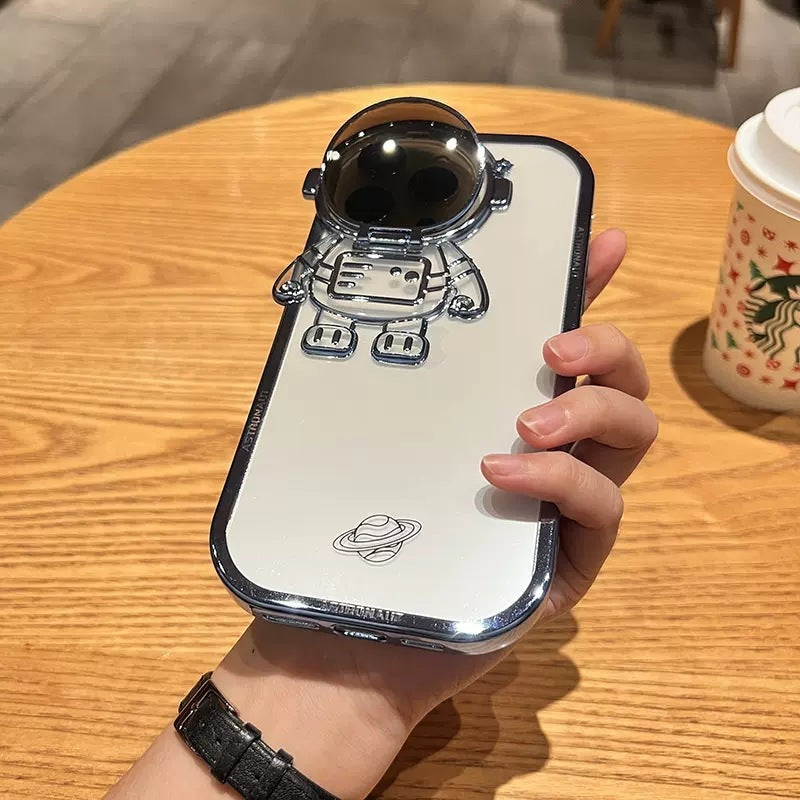 Coque Astronaute Pailletée avec Support Caméra 🚀✨