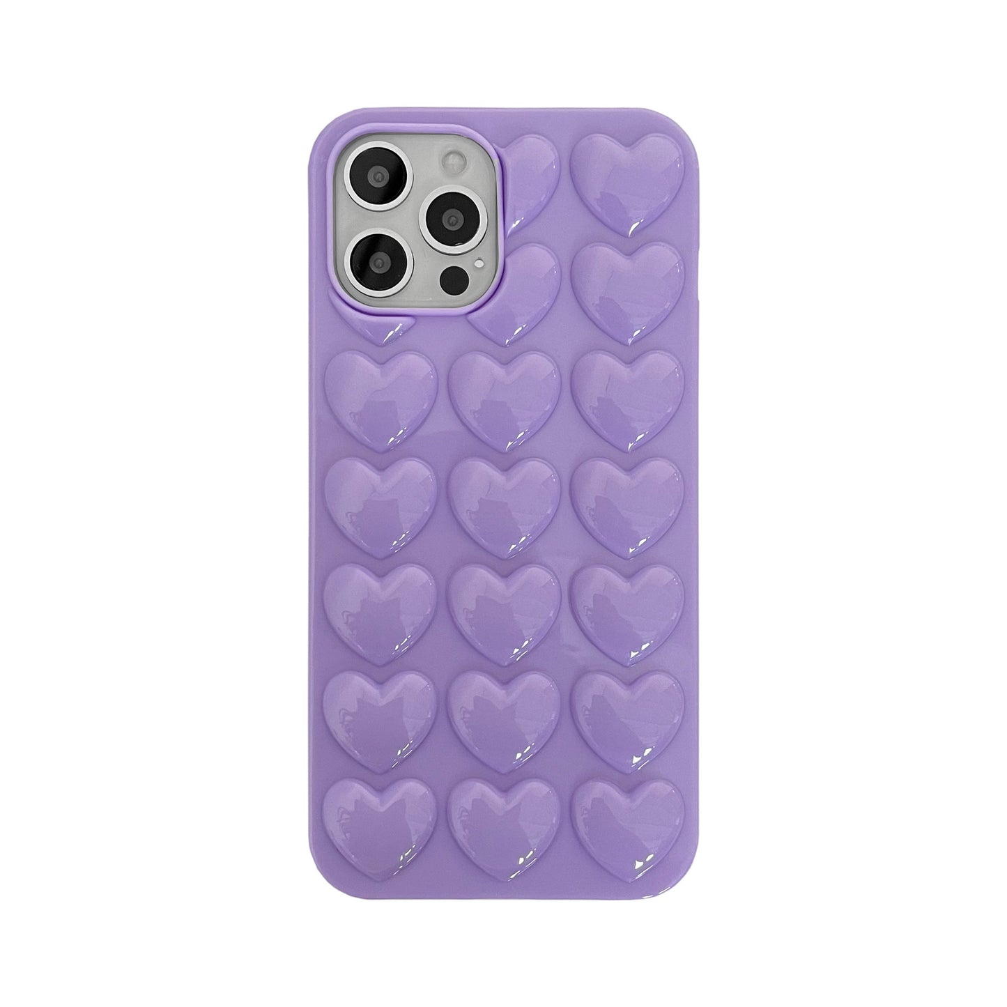 Coque Cœur 3D en Silicone – Style Coréen 💖