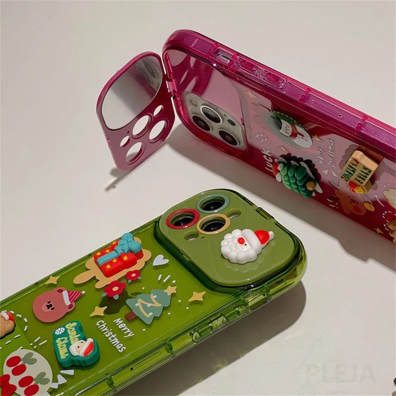 Coque de Noël 3D avec Père Noël & Rennes 🎅🎁