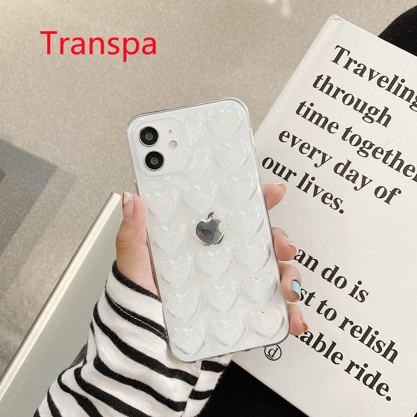 Coque Cœur 3D en Silicone – Style Coréen 💖