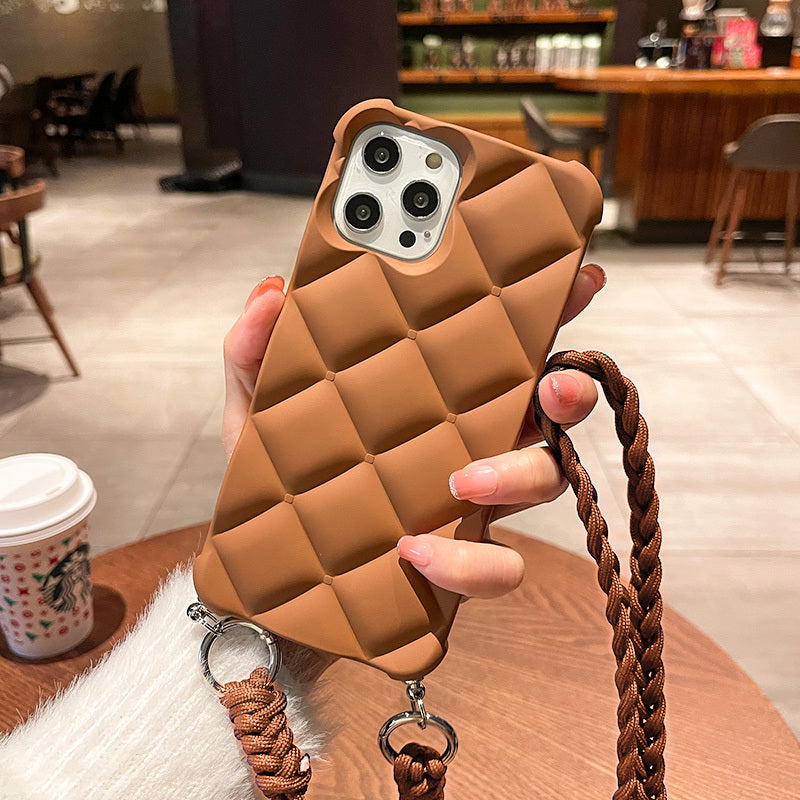 Coque matelassée avec bandoulière – Élégance et praticité 💼📱