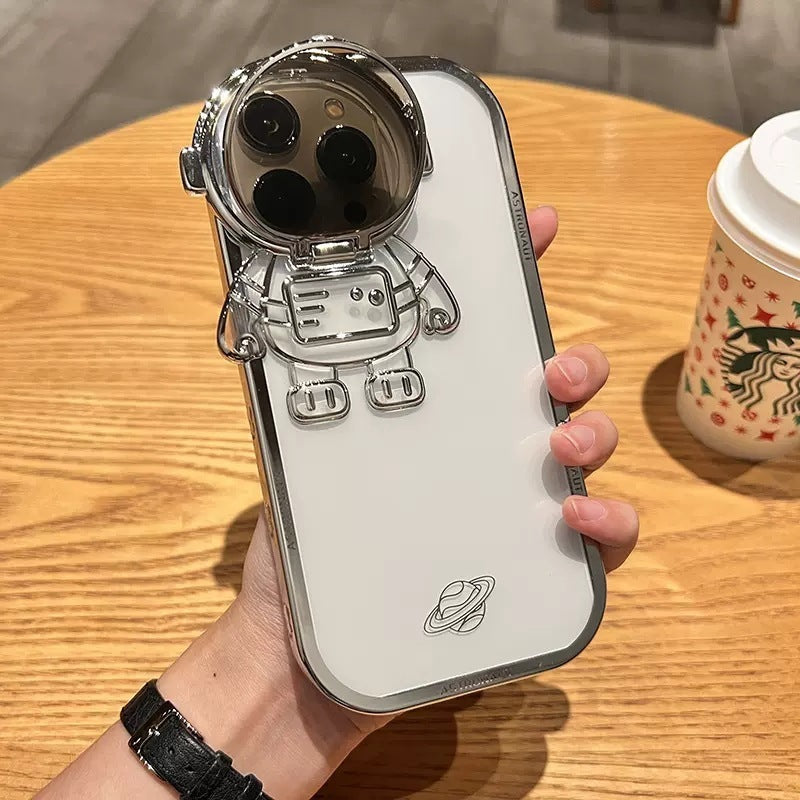 Coque Astronaute Pailletée avec Support Caméra 🚀✨