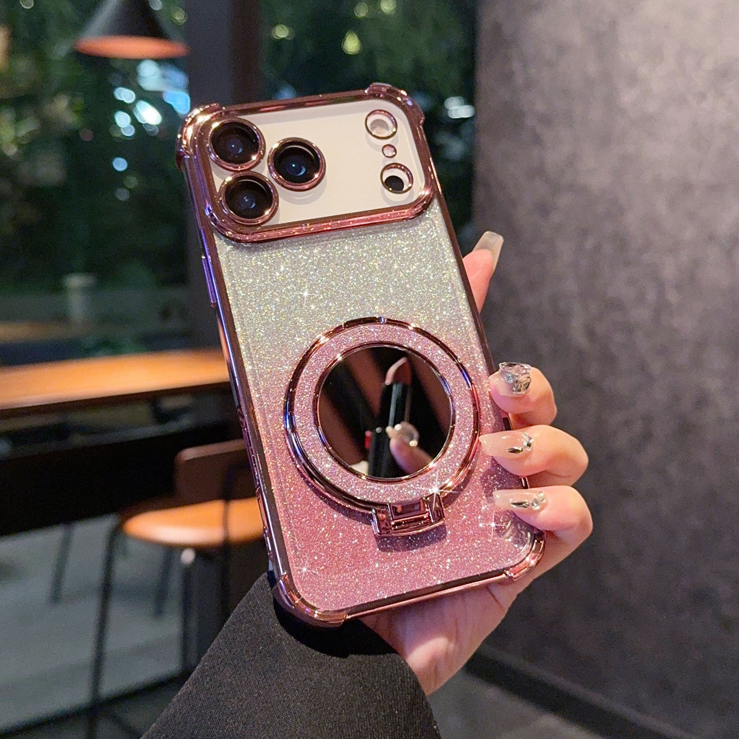 Coque iPhone Miroir Magnétique Pailletée – Brillante, Chic & Antichoc ✨