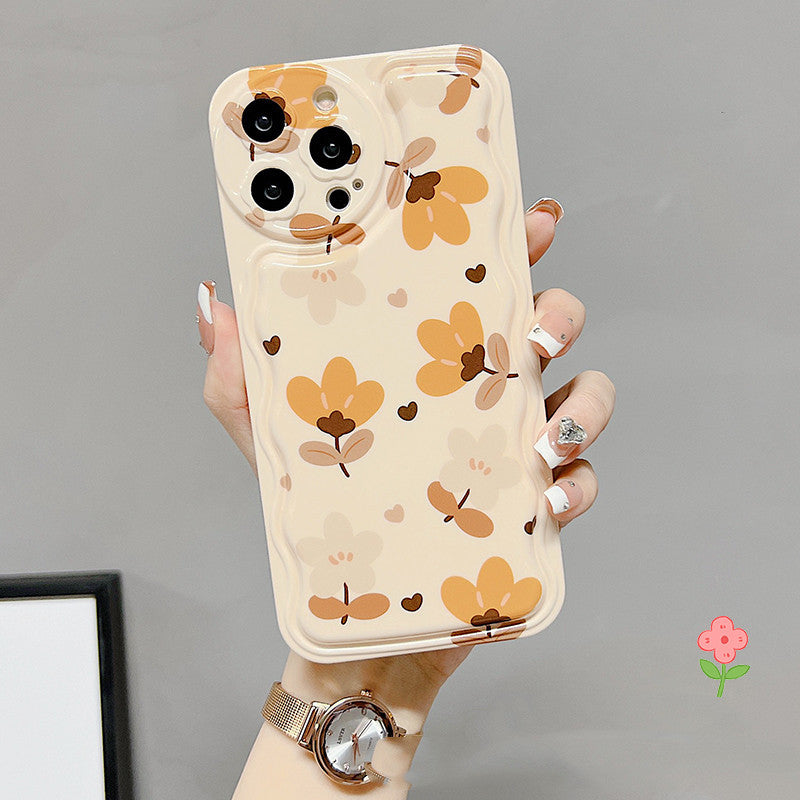 Coque Automne Fleurs & Nœud en Soie 🍂🌸